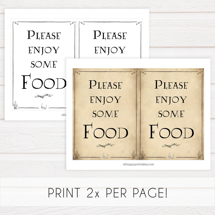Wizard baby shower signs, printable baby shower decor, Harry Potter baby decor, Harry Potter baby shower ideas, fun baby decor, fun baby signs