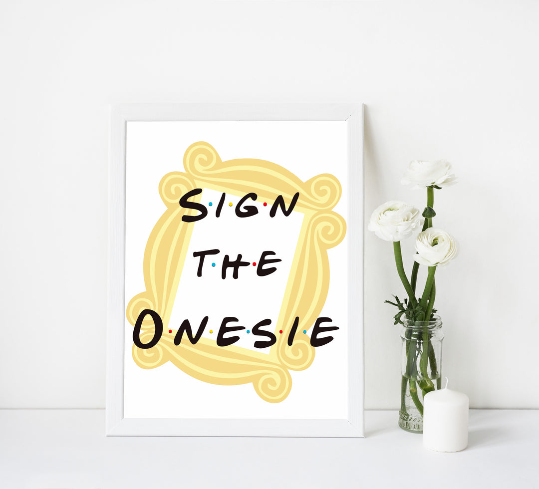 sign the onesie baby sign, Printable baby shower games, friends fun baby games, baby shower games, fun baby shower ideas, top baby shower ideas, friends baby shower, friends baby shower ideas