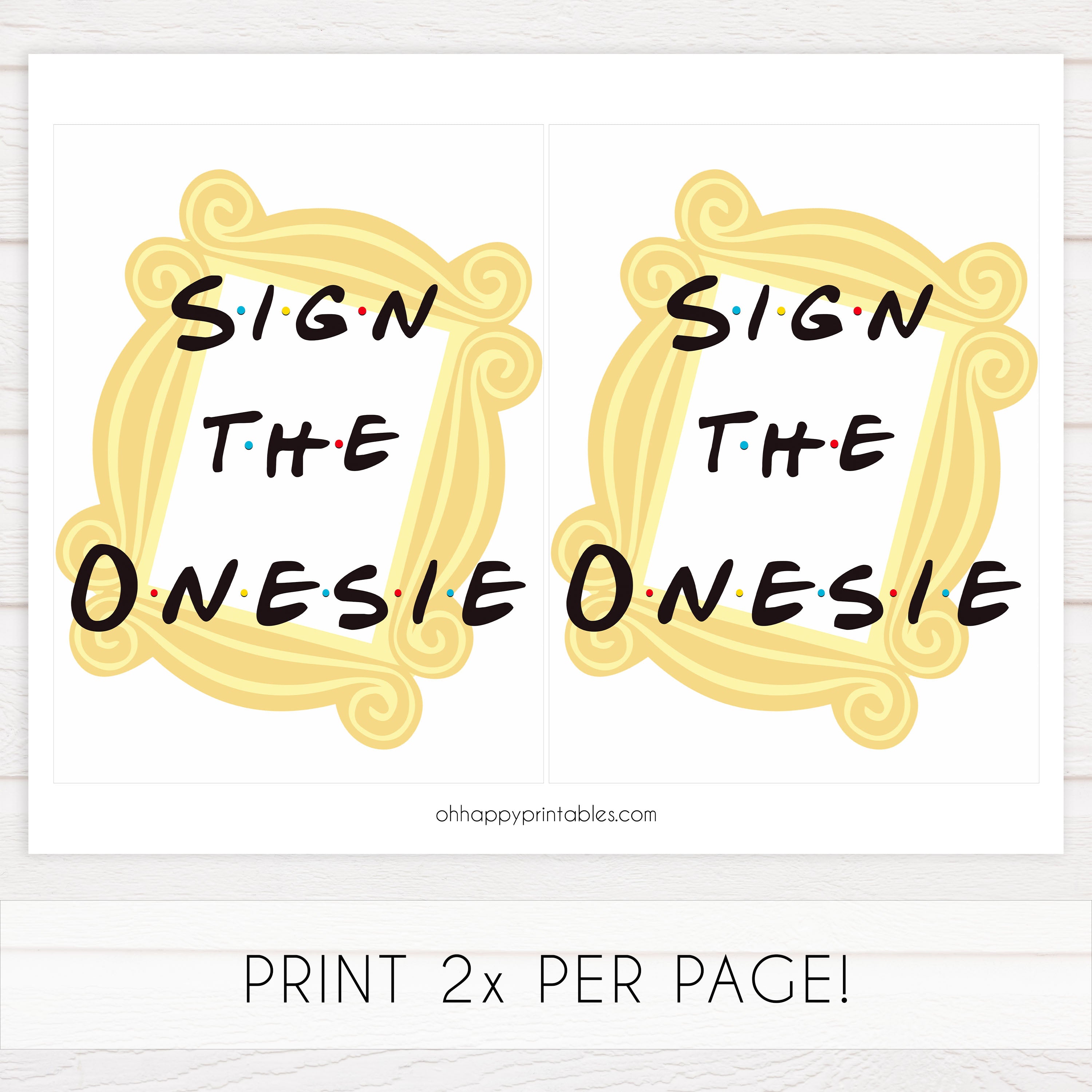 sign the onesie baby sign, Printable baby shower games, friends fun baby games, baby shower games, fun baby shower ideas, top baby shower ideas, friends baby shower, friends baby shower ideas