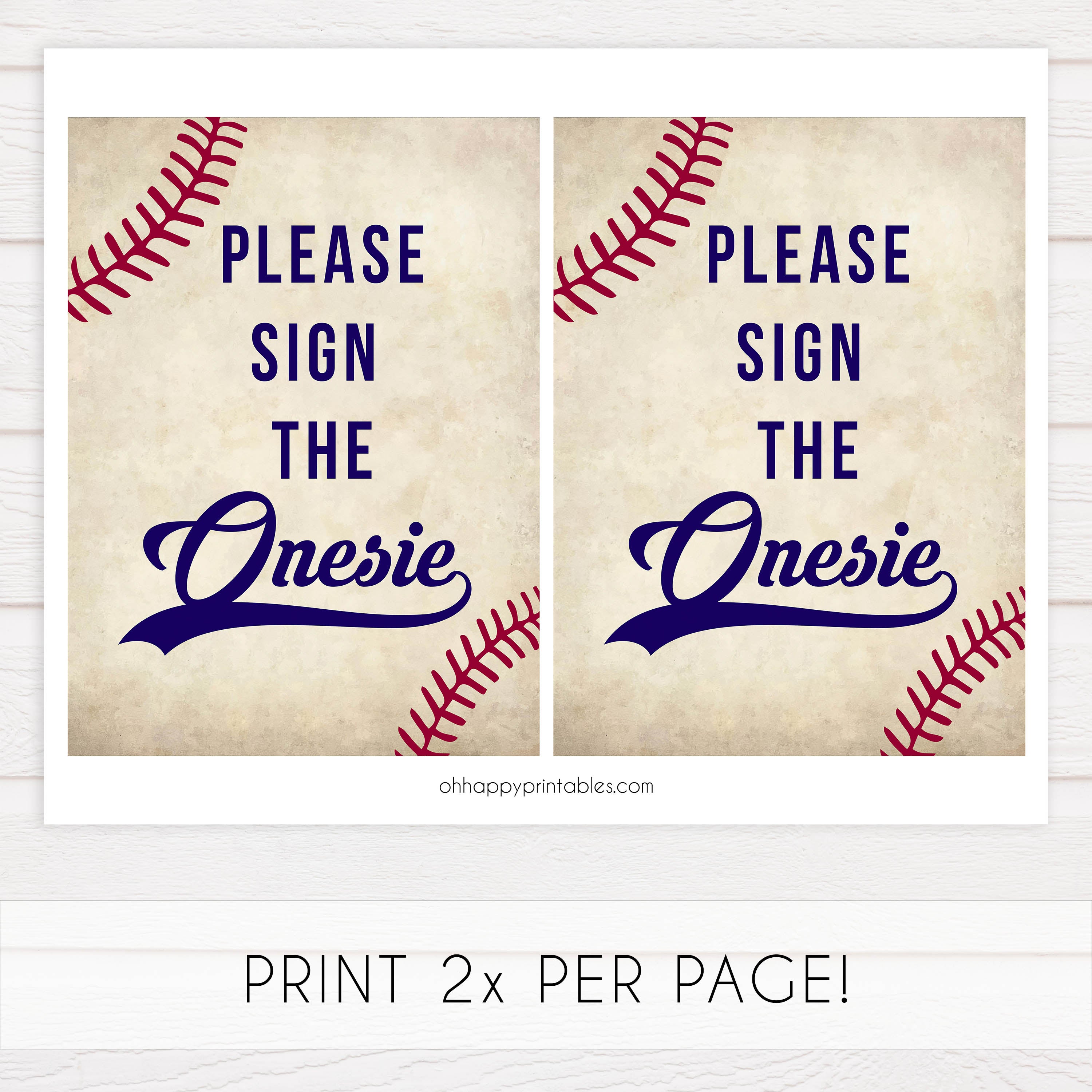please sign the onesie sign, Baseball baby signs, baseball baby decor, printable baby shower decor, fun baby decor, baby food signs, printable baby shower ideas