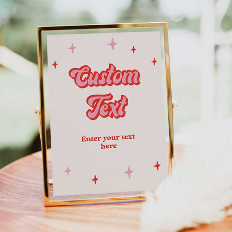 Retro 70s bachelorette party bundle including 40 editable games, invitations, and welcome signs