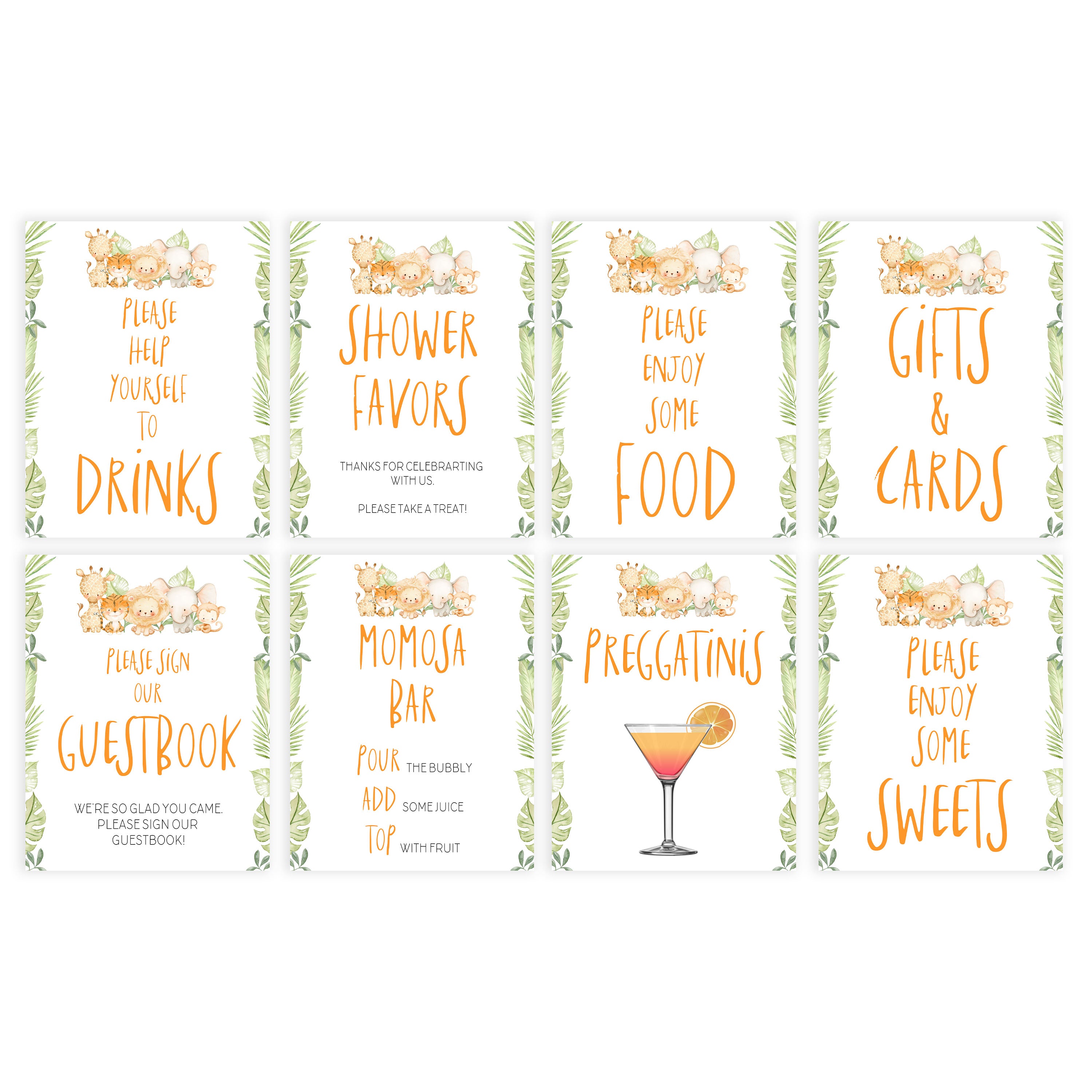 baby shower table signs bundle, Safari animals baby decor, printable baby table signs, printable baby decor, baby safari animals table signs, fun baby signs, baby safari animals fun baby table signs