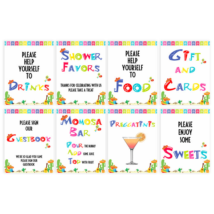 baby shower table signs, baby signs decor, Mexican fiesta baby decor, printable baby table signs, printable baby decor, baby Mexican fiesta table signs, fun baby signs, baby fiesta fun baby table signs