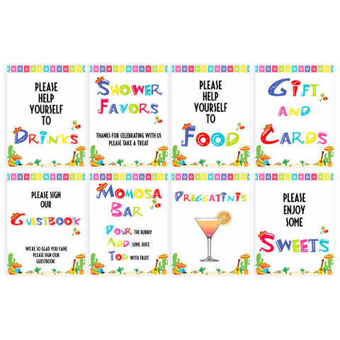 baby shower table signs, baby signs decor, Mexican fiesta baby decor, printable baby table signs, printable baby decor, baby Mexican fiesta table signs, fun baby signs, baby fiesta fun baby table signs