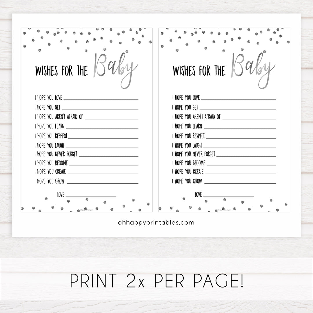 Wishes for The Baby - Silver Glitter