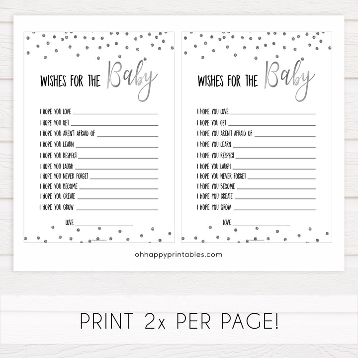 Wishes for The Baby - Silver Glitter