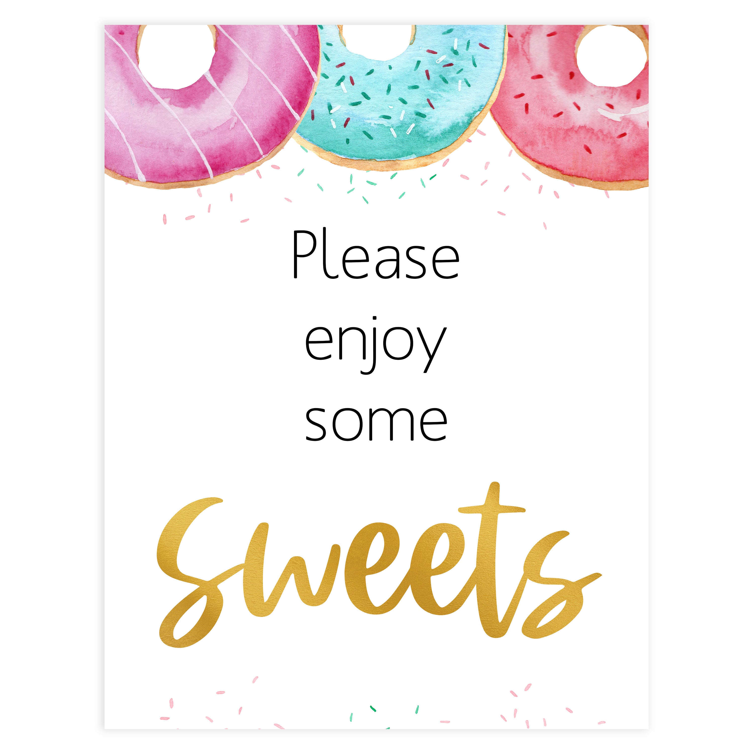 sweets baby table sign, Donut baby decor, printable baby table signs, printable baby decor, baby sprinkles table signs, fun baby signs, baby donut fun baby table signs
