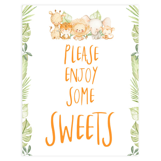 sweets baby shower table signs, Safari animals baby decor, printable baby table signs, printable baby decor, baby safari animals table signs, fun baby signs, baby safari animals fun baby table signs