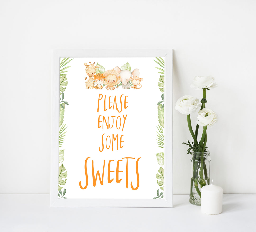 sweets baby shower table signs, Safari animals baby decor, printable baby table signs, printable baby decor, baby safari animals table signs, fun baby signs, baby safari animals fun baby table signs