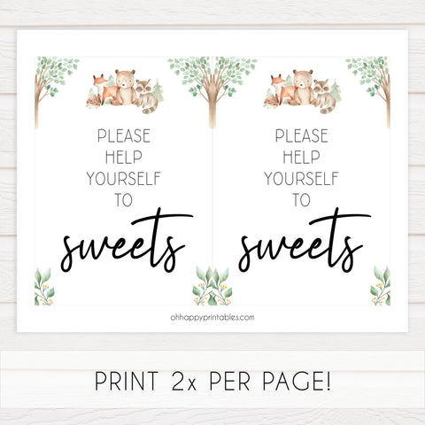 8 baby shower signs, Woodland animals baby decor, printable baby table signs, printable baby decor, baby woodland animals table signs, fun baby signs, baby woodland animals fun baby table signs