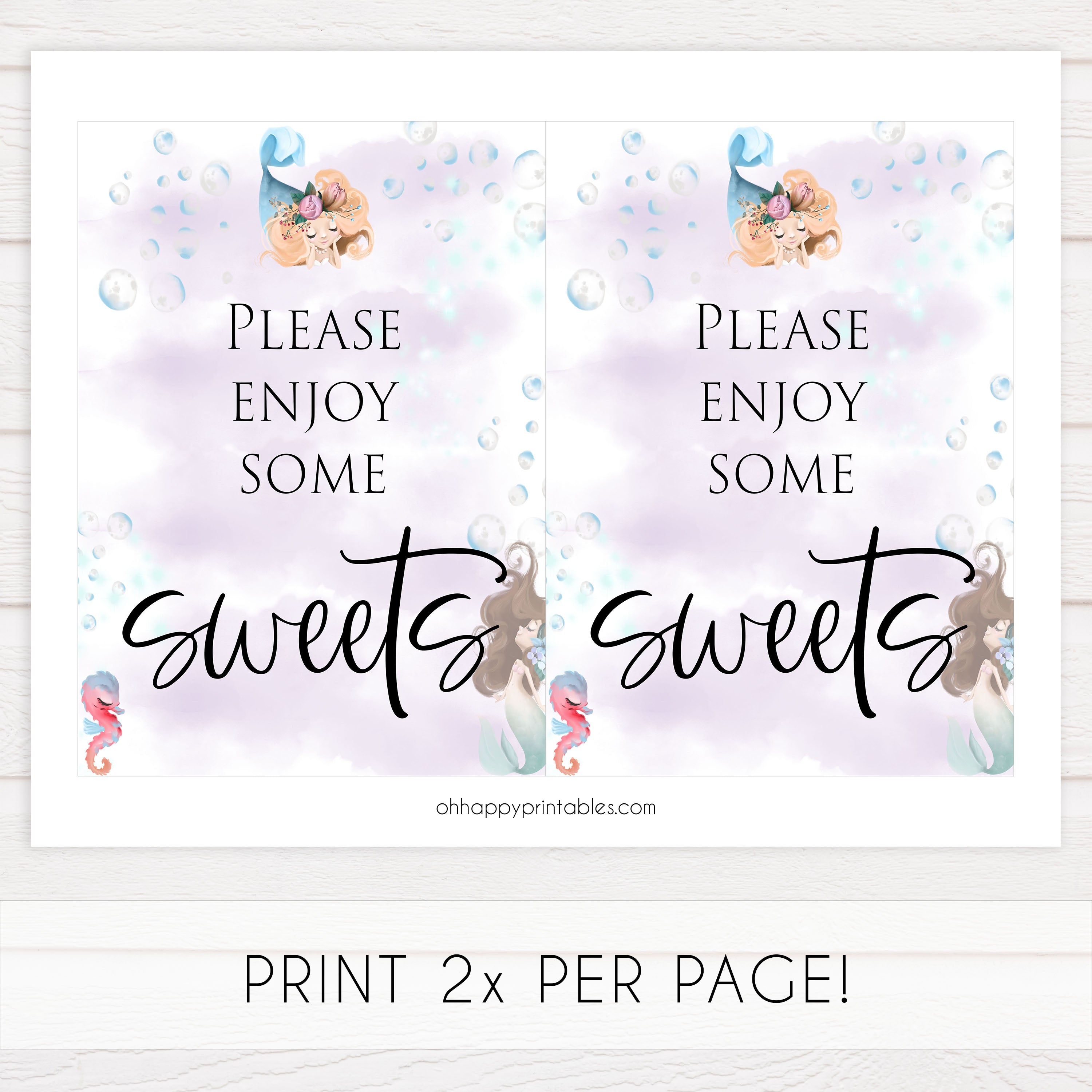 sweets baby shower table signs, Little mermaid baby decor, printable baby table signs, printable baby decor, baby little mermaid table signs, fun baby signs, baby little mermaid fun baby table signs