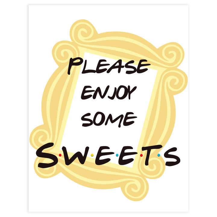sweets baby table sign, sweets baby sign, Printable baby shower games, friends fun baby games, baby shower games, fun baby shower ideas, top baby shower ideas, friends baby shower, friends baby shower ideas