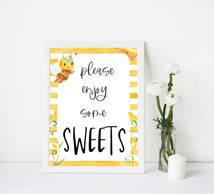 sweets baby table signs, sweets baby shower, Mommy to bee baby decor, printable baby table signs, printable baby decor, mommy bee table signs, fun baby signs, mummy bee fun baby table signs