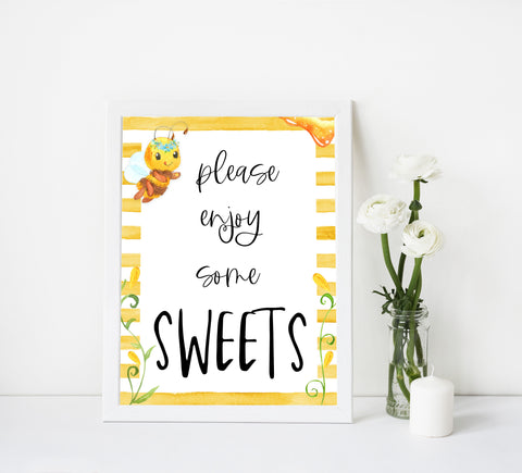 sweets baby table signs, sweets baby shower, Mommy to bee baby decor, printable baby table signs, printable baby decor, mommy bee table signs, fun baby signs, mummy bee fun baby table signs