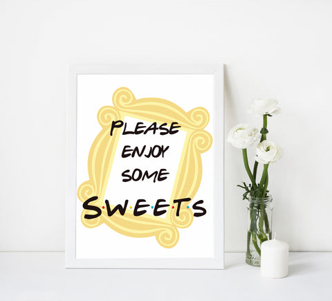 sweets baby table sign, sweets baby sign, Printable baby shower games, friends fun baby games, baby shower games, fun baby shower ideas, top baby shower ideas, friends baby shower, friends baby shower ideas