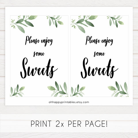 8 baby shower signs, printable baby shower signs, botanical baby shower decor, floral baby table signs