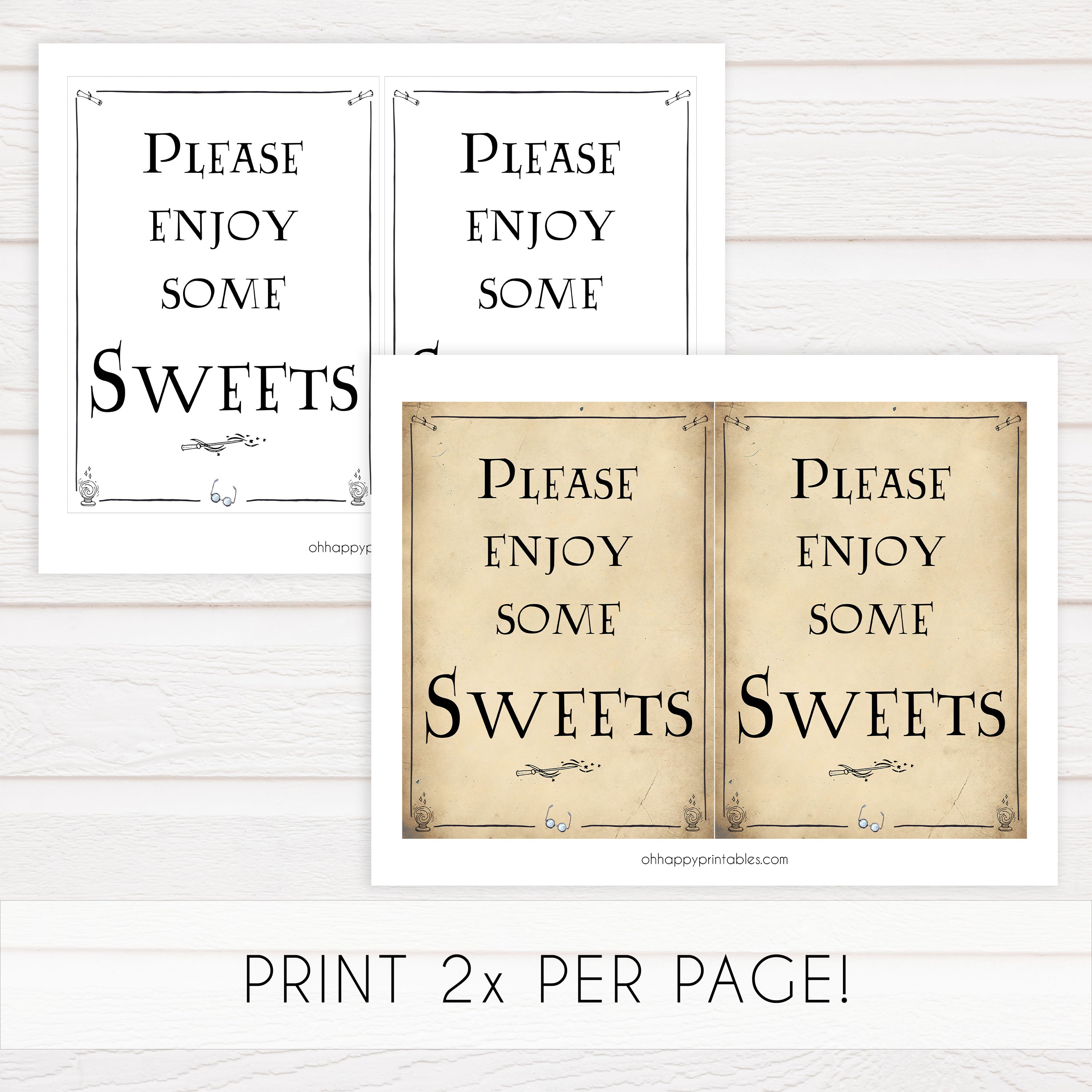Sweets Baby Signs, Wizard baby shower signs, printable baby shower decor, Harry Potter baby decor, Harry Potter baby shower ideas, fun baby decor, fun baby signs