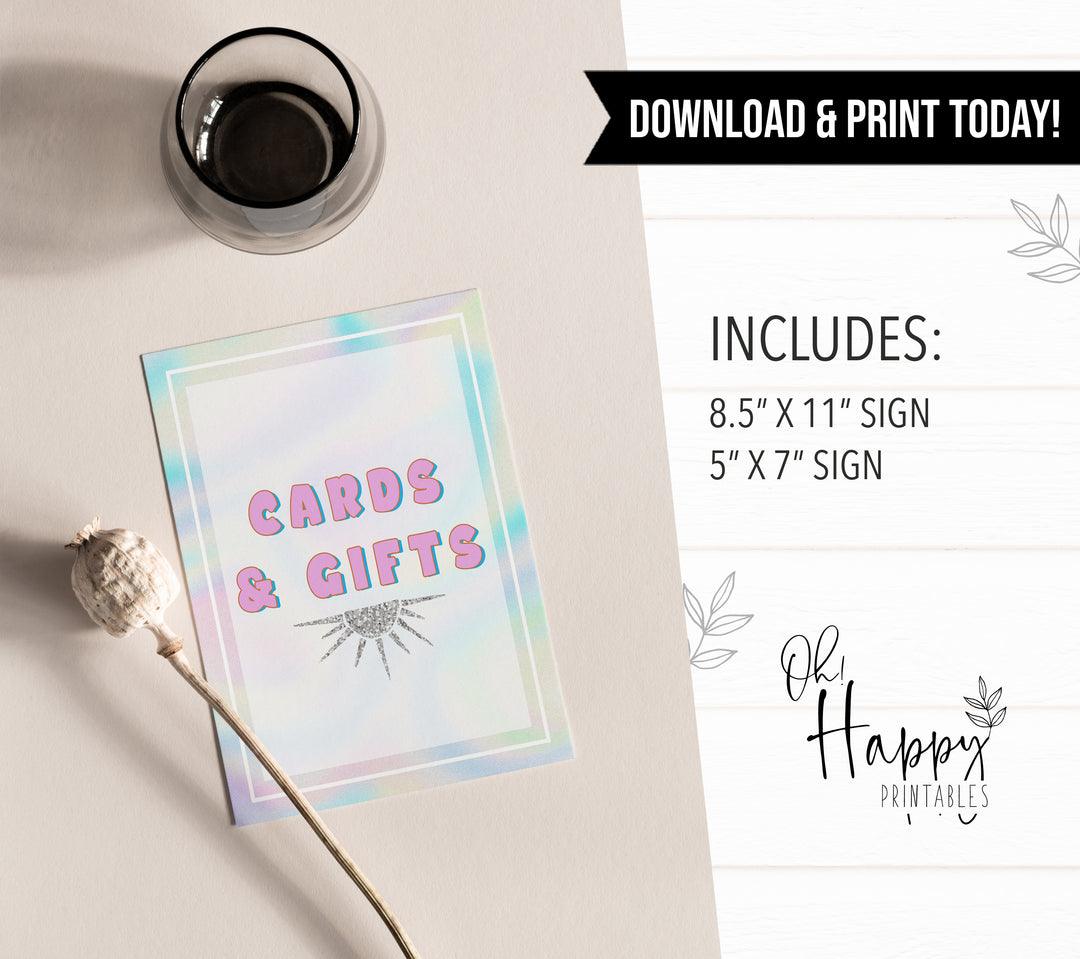 cards and gifts table sign, Space cowgirl bridal shower games, printable bridal shower games, bridal games, bridal shower games, disco bridal games