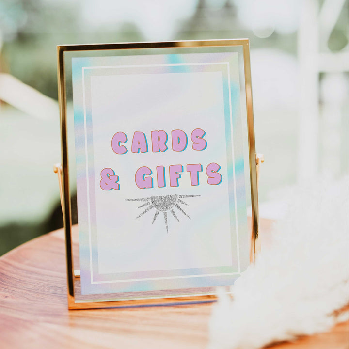 cards and gifts table sign, Space cowgirl bridal shower games, printable bridal shower games, bridal games, bridal shower games, disco bridal games