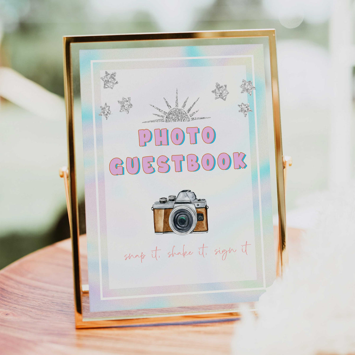 photo guestbook sign, Space cowgirl bridal shower games, printable bridal shower games, bridal games, bridal shower games, disco bridal games