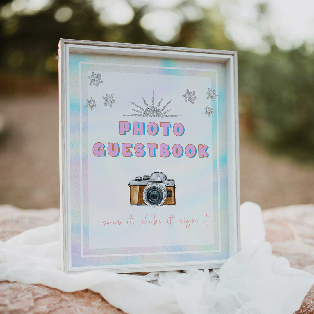 photo guestbook sign, Space cowgirl bridal shower games, printable bridal shower games, bridal games, bridal shower games, disco bridal games