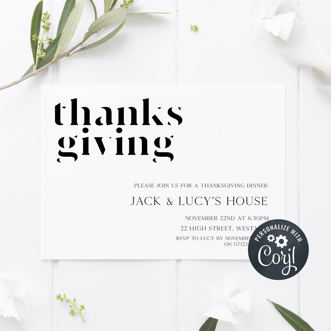 editable thanksgiving invitations, printable thanksgiving invitations, thanksgiving invites, friendsgiving invitations, thanksgiving feast