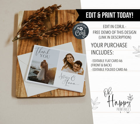 editable thank you card, printable thank you card, CALLIGRAPHY editable wedding invitation suite, editable wedding stationery, printable wedding stationery, modern wedding items, wedding save the dates