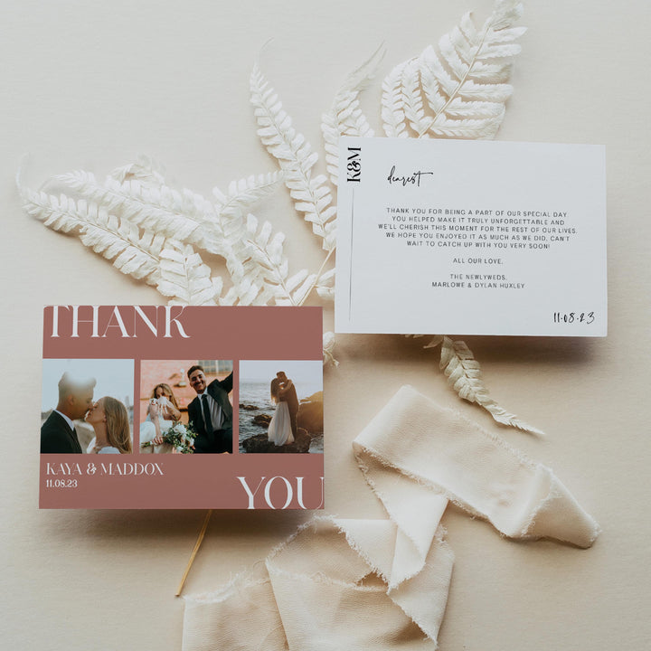 editable wedding thank you card, printable wedding thank you cards, dusty rose wedding invitation suite, editable wedding stationery, printable wedding stationery, modern wedding items, wedding save the dates
