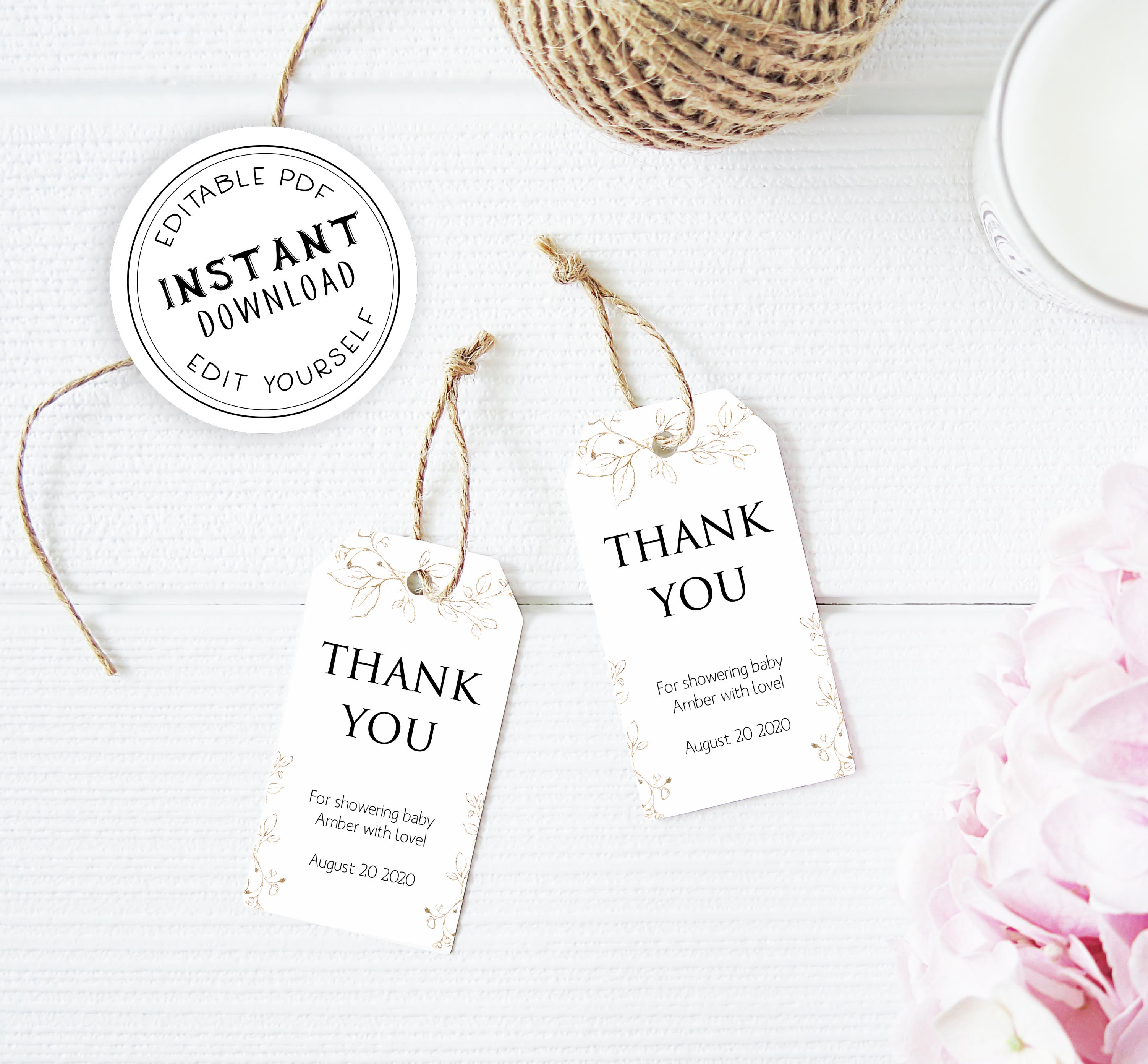 Thank you tags, Printable baby shower games, gold leaf baby games, baby shower games, fun baby shower ideas, top baby shower ideas, gold leaf baby shower, baby shower games, fun gold leaf baby shower ideas