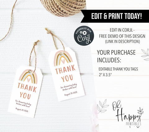 editable baby shower thank you tags, Printable baby shower games, boho rainbow baby games, baby shower games, fun baby shower ideas, top baby shower ideas, boho rainbow baby shower, baby shower games, fun boho rainbow baby shower ideas