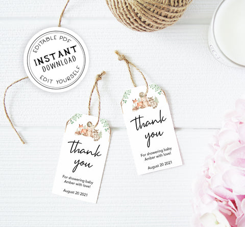 thank you tags, Printable baby shower games, woodland animals baby games, baby shower games, fun baby shower ideas, top baby shower ideas, woodland baby shower, baby shower games, fun woodland animals baby shower ideas
