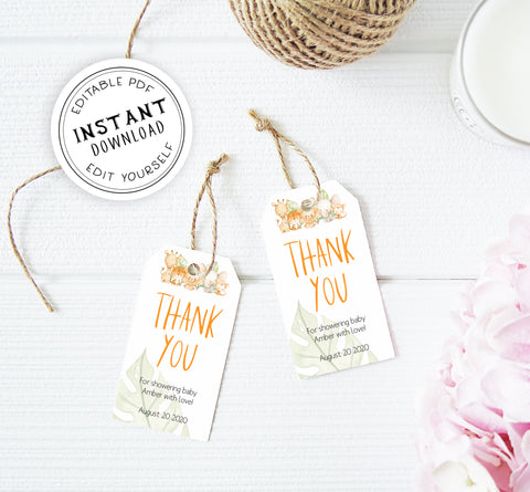 baby thank you tags, thank you tags, editable thank you tags, Safari animals baby decor, printable baby table signs, printable baby decor, baby safari animals table signs, fun baby signs, baby safari animals fun baby table signs
