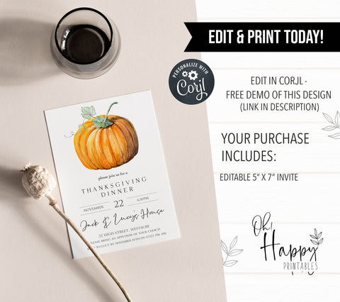editable thanksgiving invitations, printable thanksgiving invitations, thanksgiving invites, friendsgiving invitations, thanksgiving feast