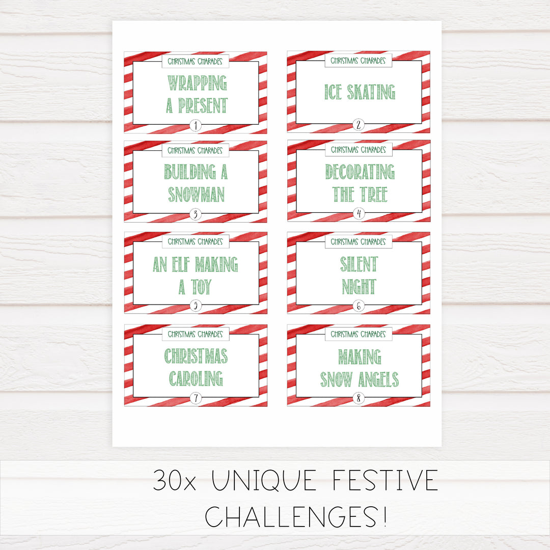 Christmas Charades Game - Christmas