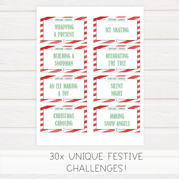 Christmas Charades Game - Christmas