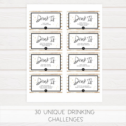 drink if new years eve game, printable new years eve games, new years eve, party games