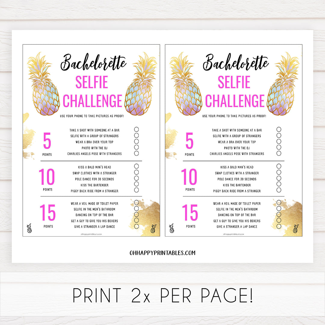 Bachelorette Selfie Challenge - Gold Pineapple
