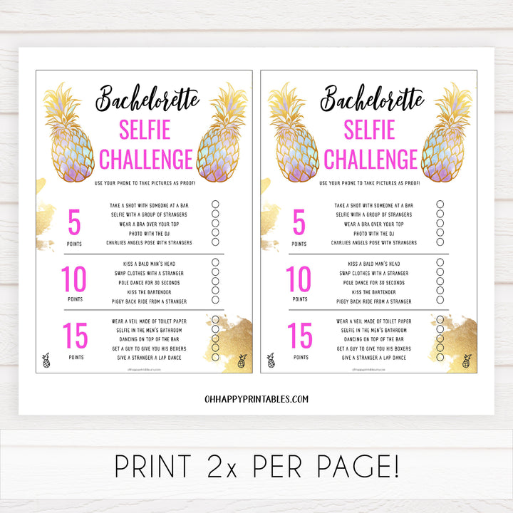 Bachelorette Selfie Challenge - Gold Pineapple