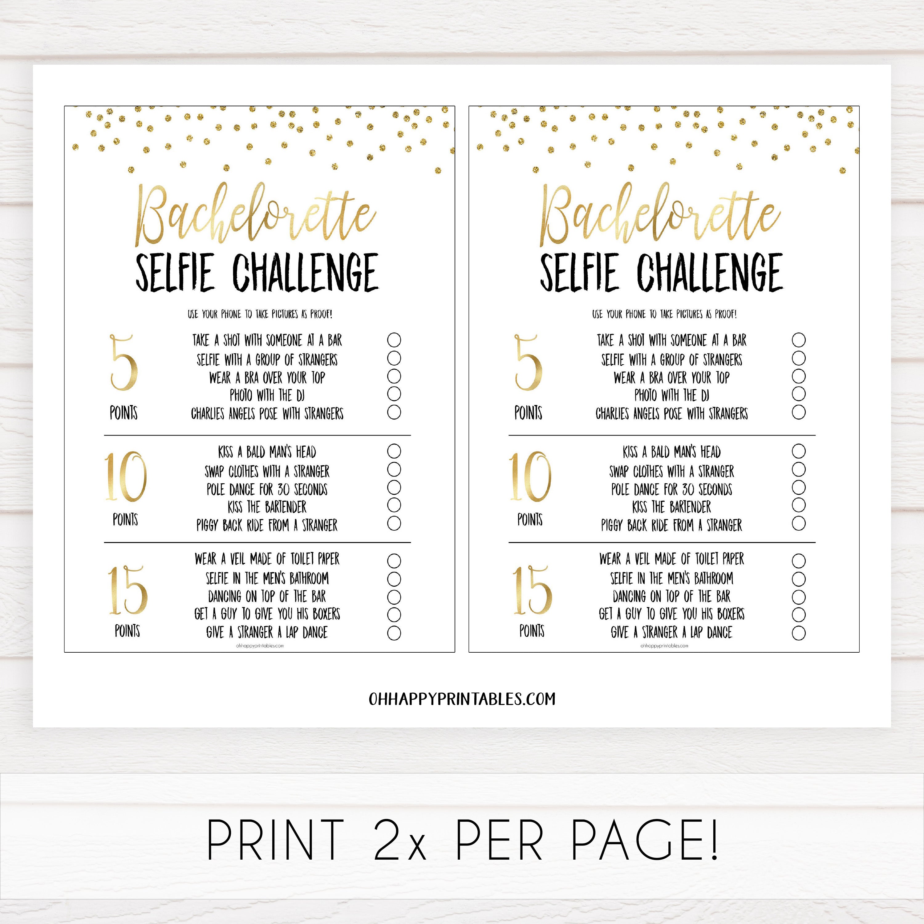 bachelorette selfie challenge game, Printable bachelorette games, gold glitter bachelorette, friends hen party games, fun hen party games, bachelorette game ideas, gold glitter adult party games, naughty hen games, naughty bachelorette games