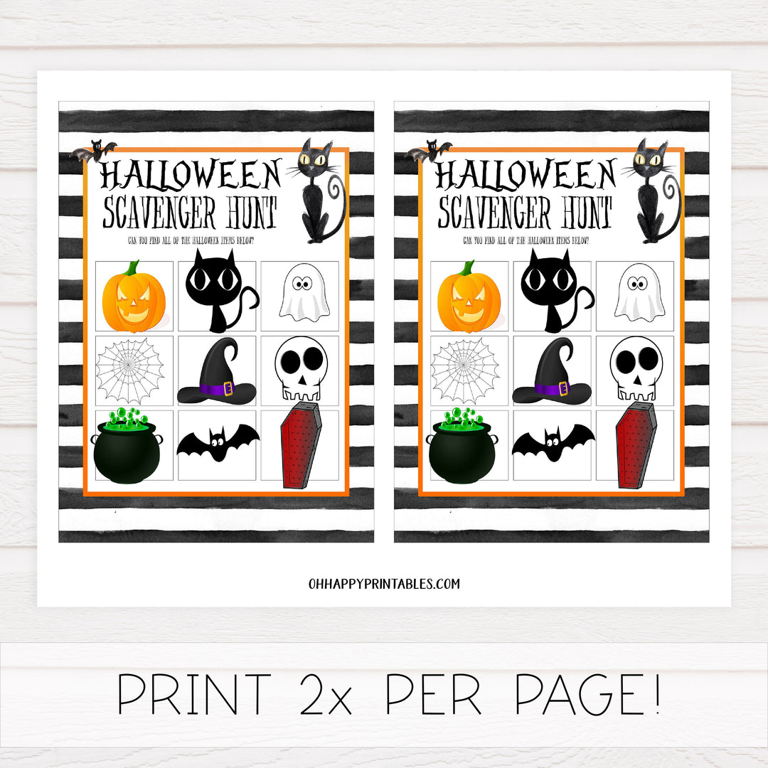 kids scavenger hunt game, halloween party games, halloween games, fun halloween games, kids halloween games