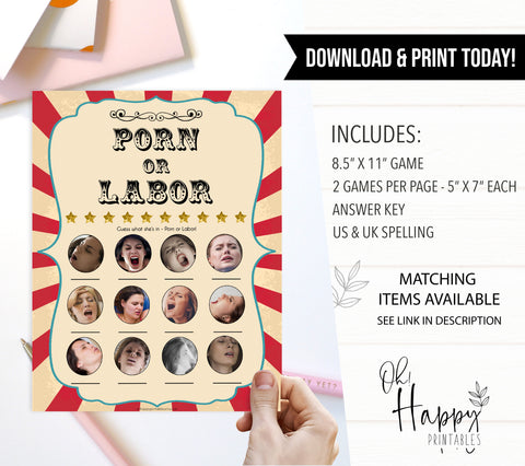 Circus labor or porn, porn or labour baby shower games, circus baby games, carnival baby games, printable baby games, fun baby games, popular baby games, carnival baby shower, carnival theme