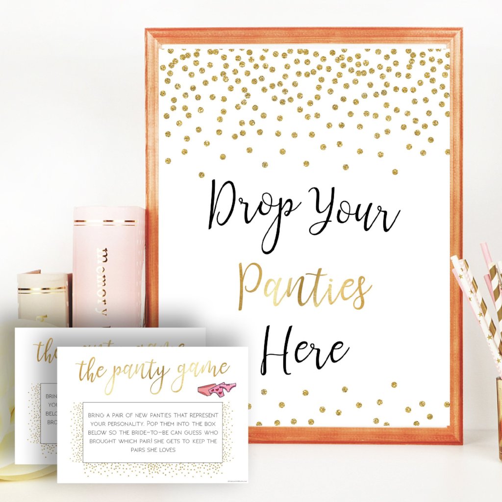 Drop Your Panties Game - Gold Foil