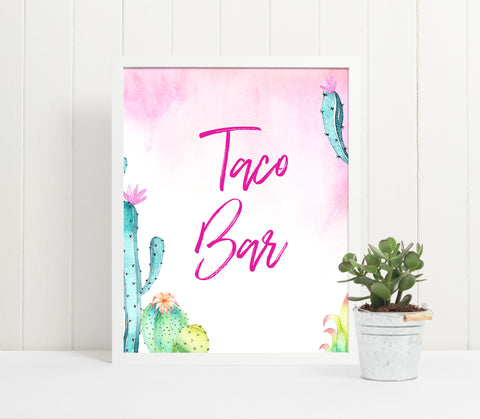 Taco Bar Table Sign - Fiesta