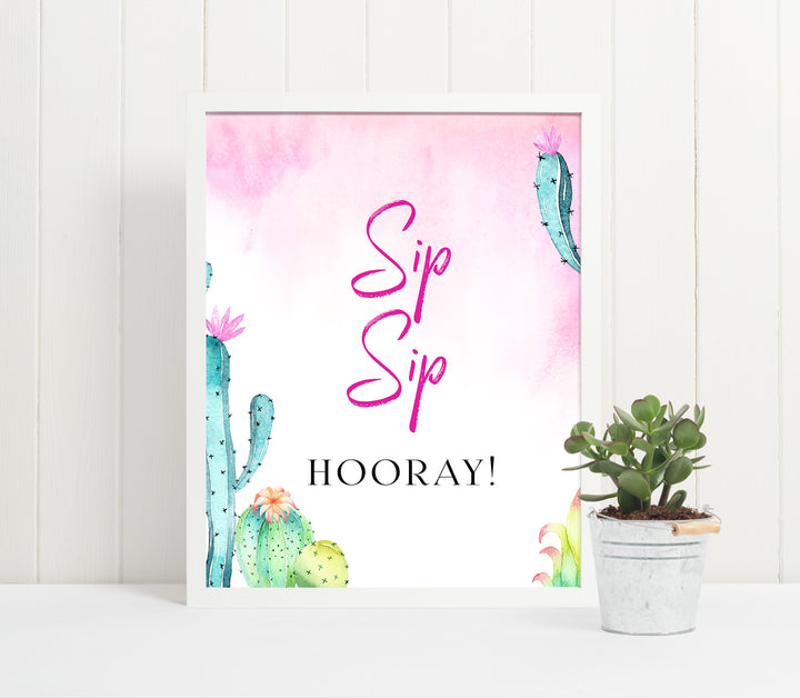 Sip Sip Hooray Sign - Fiesta