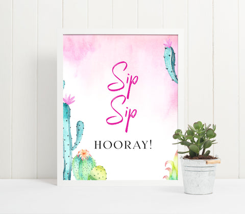 Sip Sip Hooray Sign - Fiesta