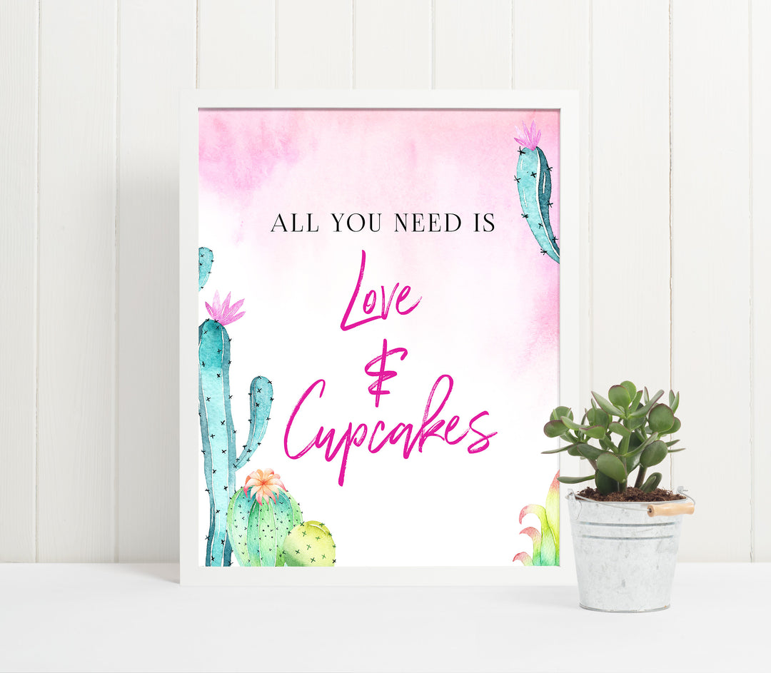 Love & A Cupcake Sign - Fiesta