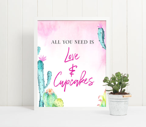 Love & A Cupcake Sign - Fiesta