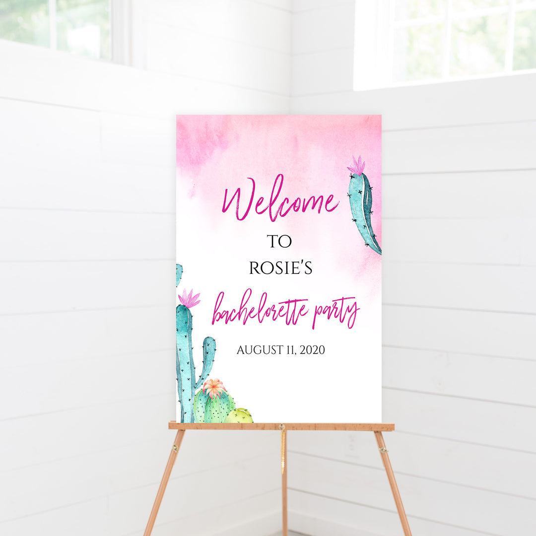 Editable Bachelorette Welcome Sign - Fiesta