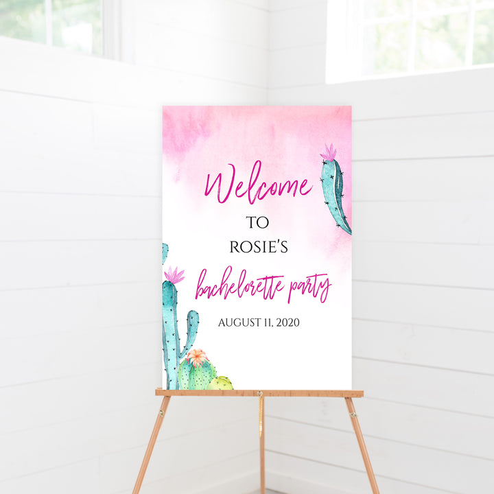 Editable Bachelorette Welcome Sign - Fiesta
