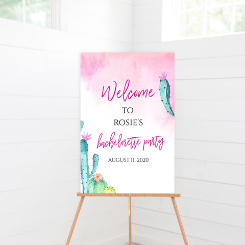 Editable Bachelorette Welcome Sign - Fiesta